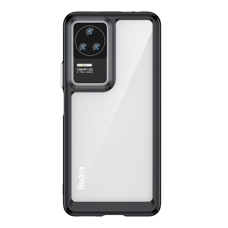 Husa Outer Space pentru Xiaomi Poco F4 5G Cover cu A Flexible Frame Negru