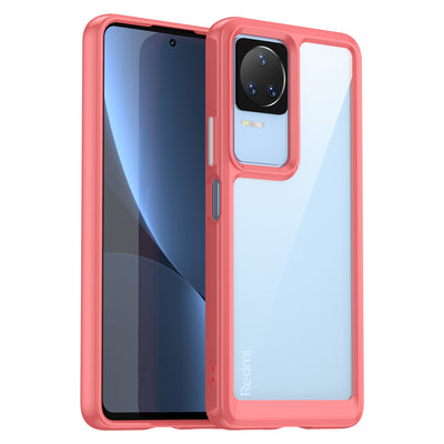 Husa Outer Space Xiaomi Poco F4 5G Cover cu A Flexible Frame Rosu