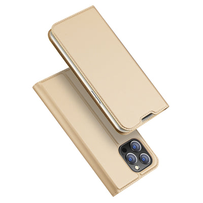 Husa Dux Ducis Skin Pro Holster Flip Cover pentru iPhone 14 Pro Max Auriu