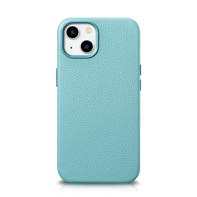 Husa Icarer Litchi Premium Leather iPhone 14 Plus Magnetic Leather cu Magsafe Verde (Wmi14220711-gn)