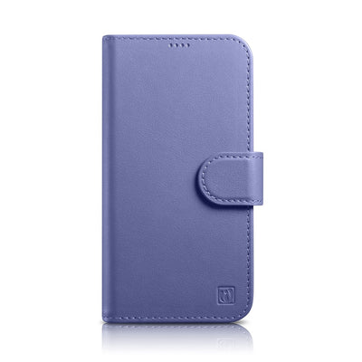Husa Icarer Wallet 2in1 Cover iPhone 14 Pro Anti-rfid Leather Flip Mov deschis (Wmi14220726-lp)