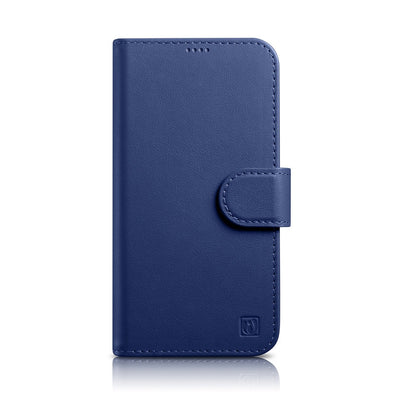 Husa Icarer Wallet 2in1 Cover iPhone 14 Pro Leather Flip Anti-rfid Albastru (Wmi14220726-bu)