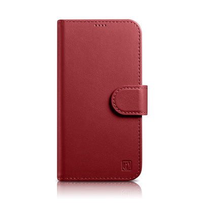 Husa Icarer Wallet 2in1 Cover iPhone 14 Plus Anti-rfid Leather Flip Cover Rosu (Wmi14220727-rd)