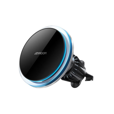 Incarcator Joyroom Car Phone Suport cu 15W Qi Inductive (Magsafe Compatible) pentru Air Vent, Argintiu