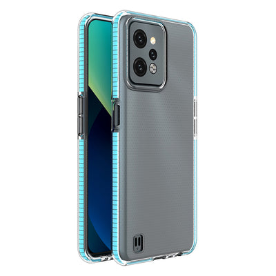 Husa Spring pentru Realme C31 Silicone Cover cu Frame Albastru deschis