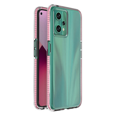 Husa Spring pentru Realme 9 Pro Silicone Cover cu Frame Roz deschis