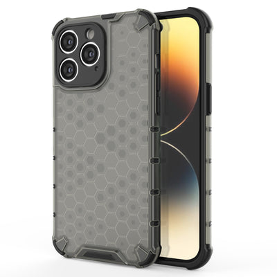 Husa Honeycomb pentru iPhone 14 Pro Max Armored Hybrid Cover Negru