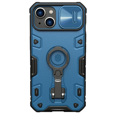 Husa Nillkin Camshield Armor Pro Magnetic iPhone 14 Plus Magnetic Magsafe Cover cu Camera Protector Albastru