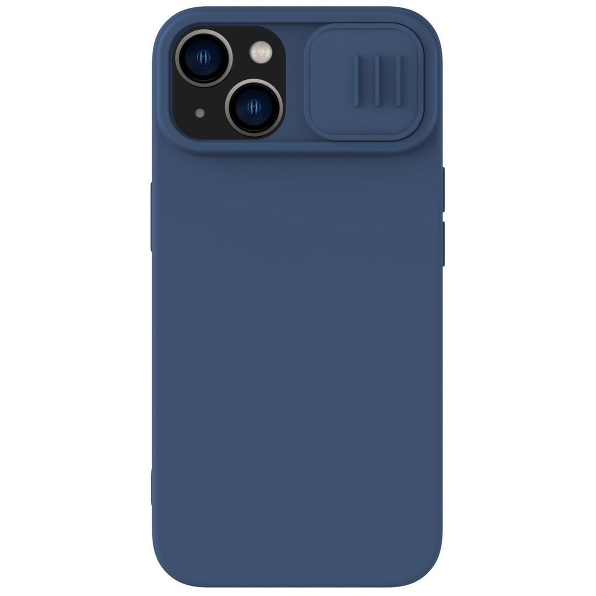 Husa Nillkin Camshield Magnetic Silicone iPhone 14 Plus Magnetic Magsafe Cover cu Camera Protector Albastru