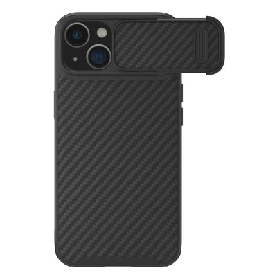 Husa Nillkin Synthetic Fiber S iPhone 14 Plus cu Camera Cover, Negru