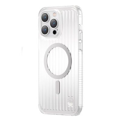 Husa Kingxbar PQY Go Out Series Magnetic pentru iPhone 14 Plus Magsafe Argintiu