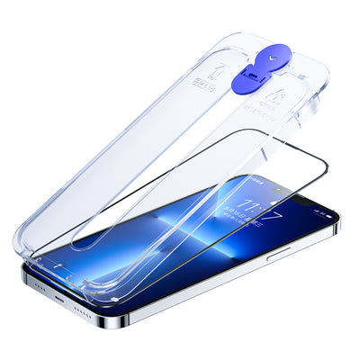 Folie Joyroom Knight Glass pentru iPhone 14 Plus cu Mounting Kit Transparent