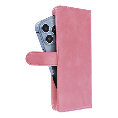 Husa Common Book Flip pentru iPhone 12 / 13 / Samsung S6 / A5 2016 / Xcover 4 / S22 / Huawei P8 2017 Size S Roz