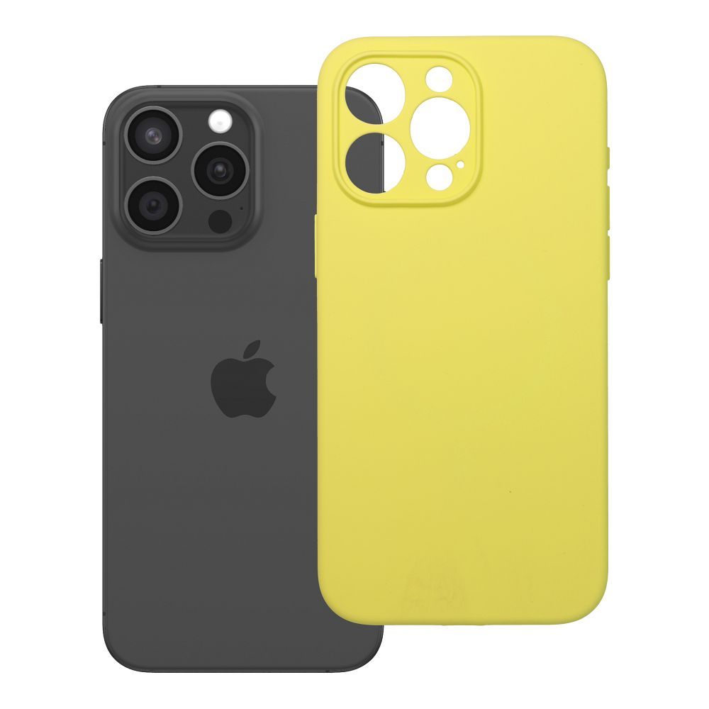 Husa pentru iPhone 15 PRO MAX Silicone 2mm (Camera Protection) Compatible cu Magsafe Galben