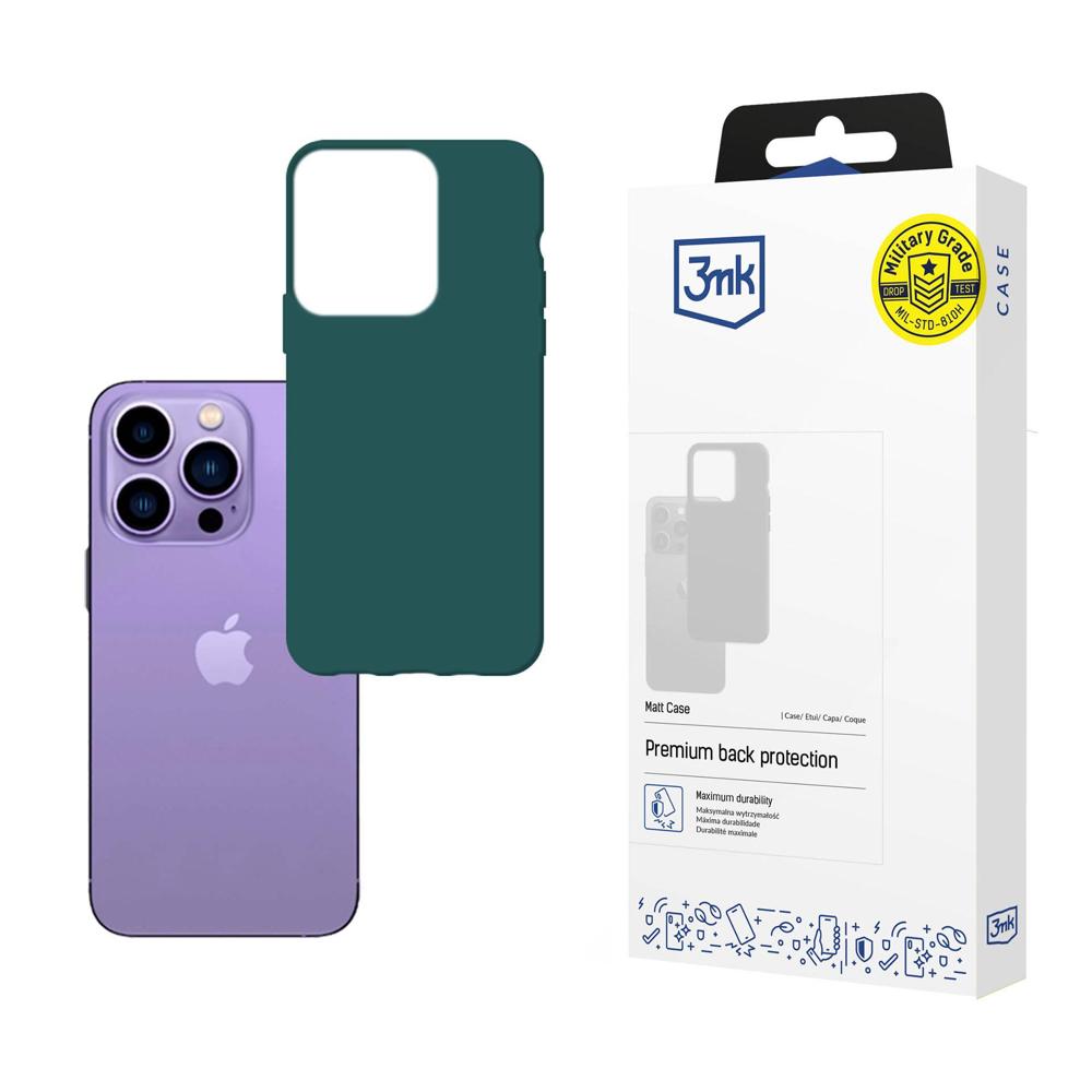 Husa pentru iPhone 14 Pro Max From The 3mk Matt Series - Verde inchis