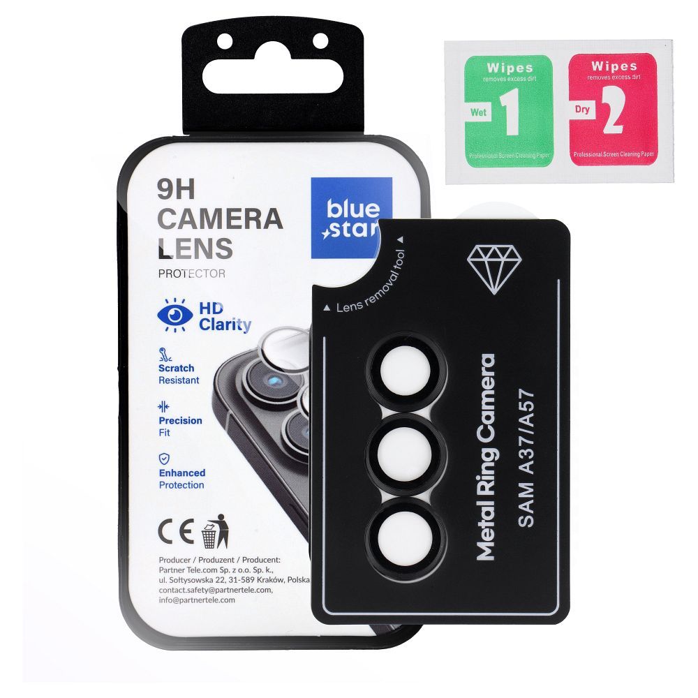 Folie Albastru Star sticla camera pentru Samsung A57 Easy Install Negru