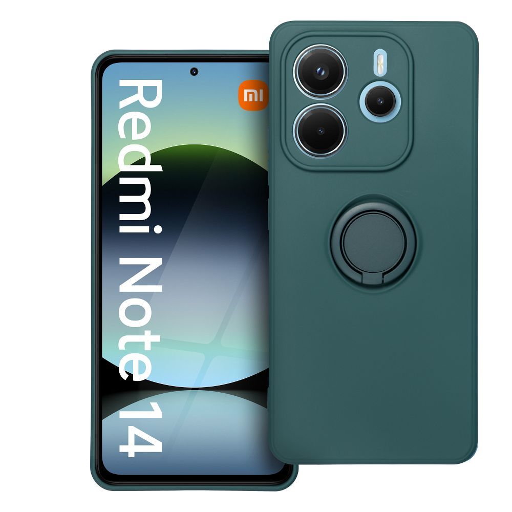 Husa Silicone Ring pentru Xiaomi Redmi Note 14 5G Verde