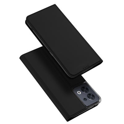 Husa Dux Ducis Skin Pro pentru Oppo Reno 8 Flip Cover Card Wallet Stand Negru