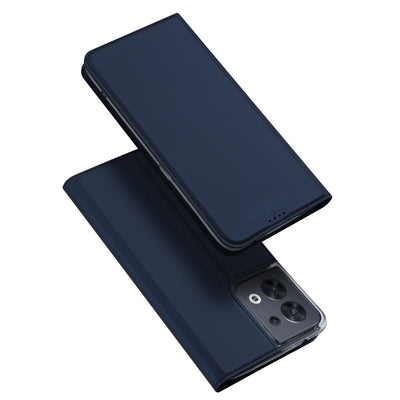 Husa Dux Ducis Skin Pro pentru Oppo Reno 8 Flip Cover Card Wallet Stand Albastru