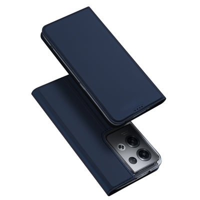 Husa Dux Ducis Skin Pro pentru Oppo Reno 8 Pro Flip Cover Card Wallet Stand Albastru