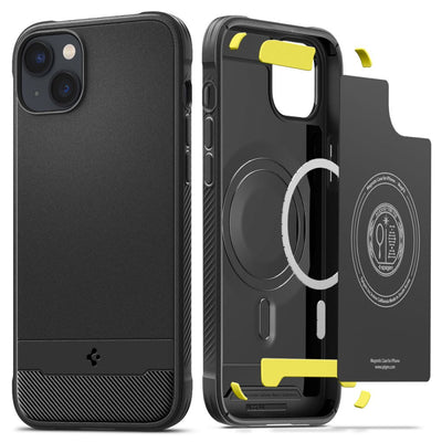 Husa Spigen Rugged Armor Mag cu Magsafe pentru iPhone 14 - Matte Negru