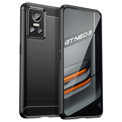 Husa Carbon pentru Realme GT Neo 3 Flexible Silicone Carbon Negru