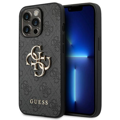Husa Guess 4G Big Metal Logo pentru iPhone 14 Pro - Gri
