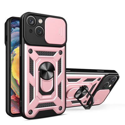 Husa Hybrid Armor Camshield pentru iPhone 14 Plus Armored cu Camera Cover Roz