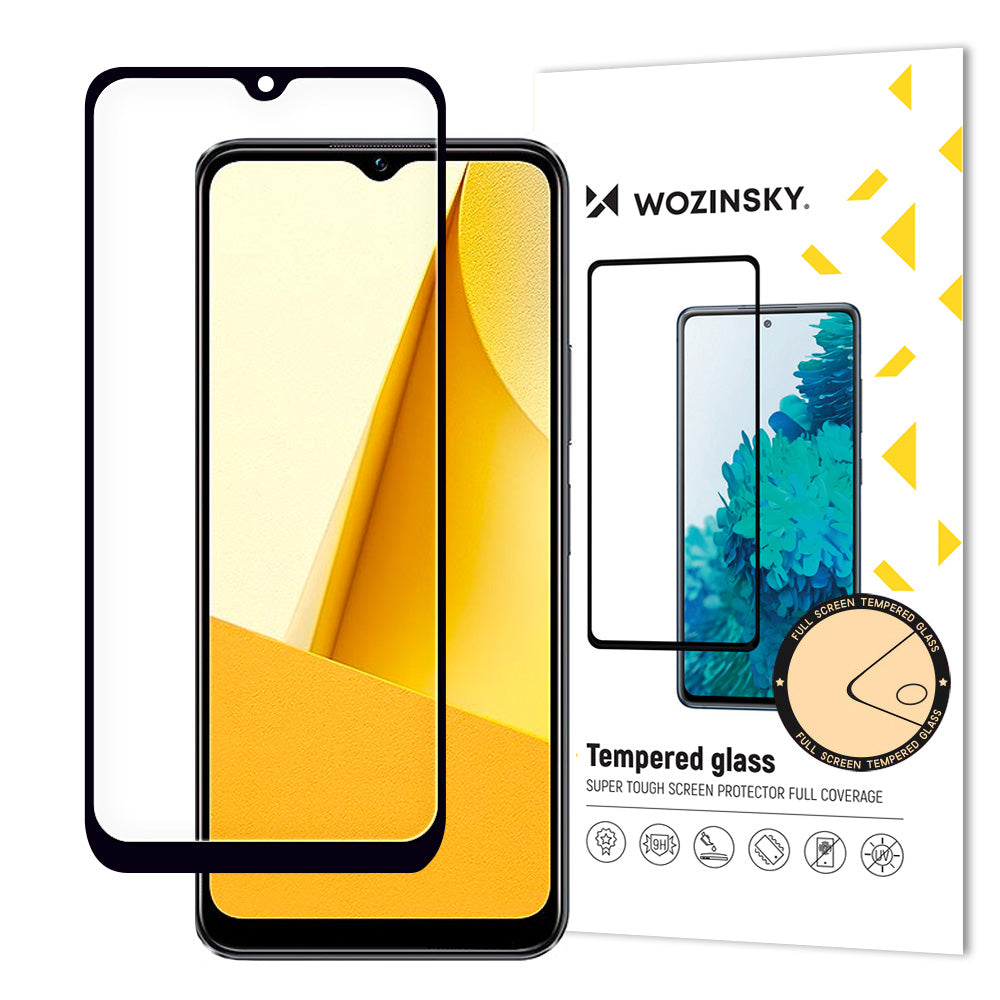 Folie Wozinsky Full Glue sticla Vivo Y16 / Y02s Full Screen cu Frame Negru (Husa Friendly)