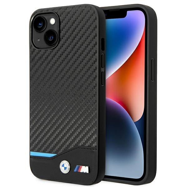 Husa BMW Bmhcp14m22nbck iPhone 14 Plus 6.7 "Negru / Negru Leather Carbon