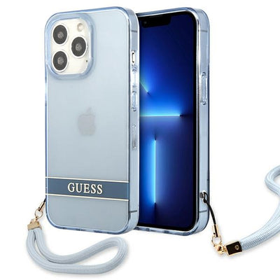 Husa Guess iPhone 13 Pro / 13 6,1 "Albastru / Albastru Hardcase Translucent Stap