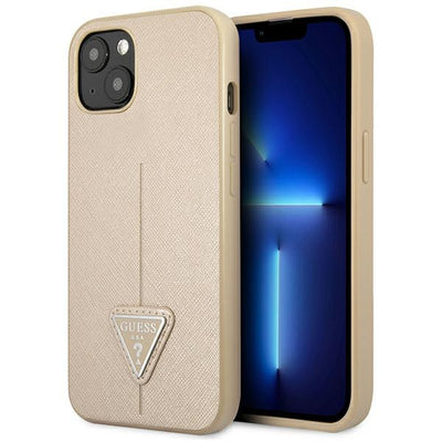 Husa Guess iPhone 13 Mini 5,4 "Bej / Bej Hardcase Saffianotriangle Logo