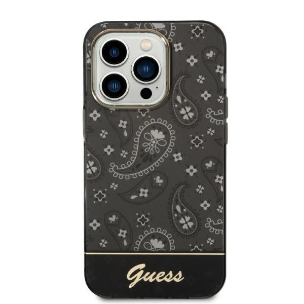 Husa Guess Bandana Paisley iPhone 14 Pro 6.1" - Negru