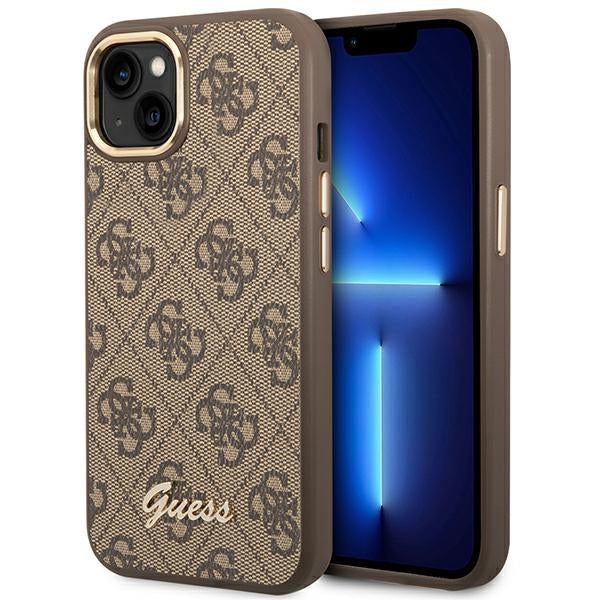 Husa Guess Guhcp14mhg4shw iPhone 14 Plus 6.7 "Maro / Maro Hard 4G Vintage Auriu Logo
