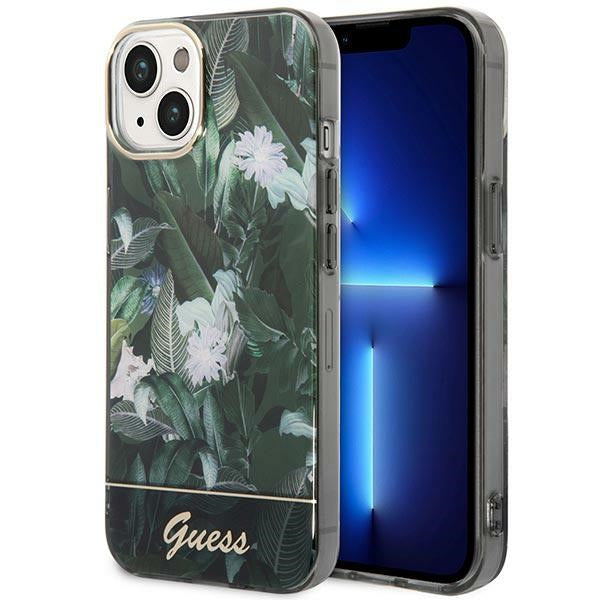 Husa Guess iPhone 14 Plus 6.7" Verde/Verde Hardcase Jungle Collection