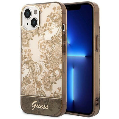 Husa Guess iPhone 14 Plus 6.7" Ocher Hardcase Porcelain Collection