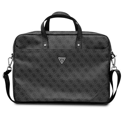 Husa laptop Guess Saffiano 4G Triangle Logo Bag pentru A 16'' Laptop - Negru