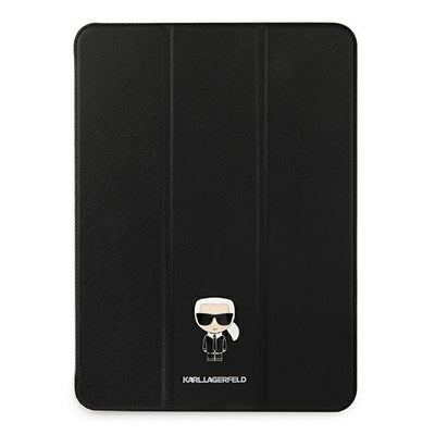 Husa Karl Lagerfeld Saffiano Ikonic Karl pentru iPad 11" Pro 2021 - Negru