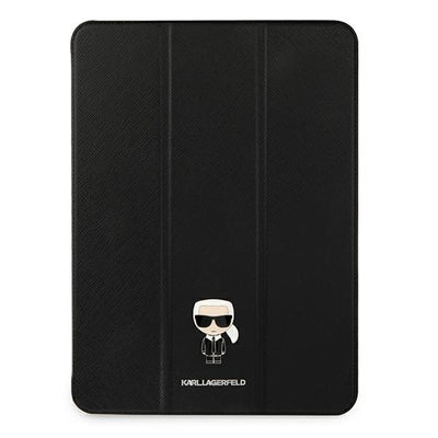 Husa Karl Lagerfeld Saffiano Ikonic Karl pentru iPad 12.9" Pro 2021 - Negru