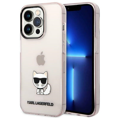 Husa Karl Lagerfeld iPhone 14 Pro 6.1 "Hardcase Roz / Roz Transparent Choupette Body