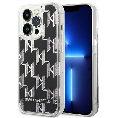 Husa Karl Lagerfeld iPhone 14 Pro 6.1 "Hardcase Negru / Negru Liquid Glitter Monogram