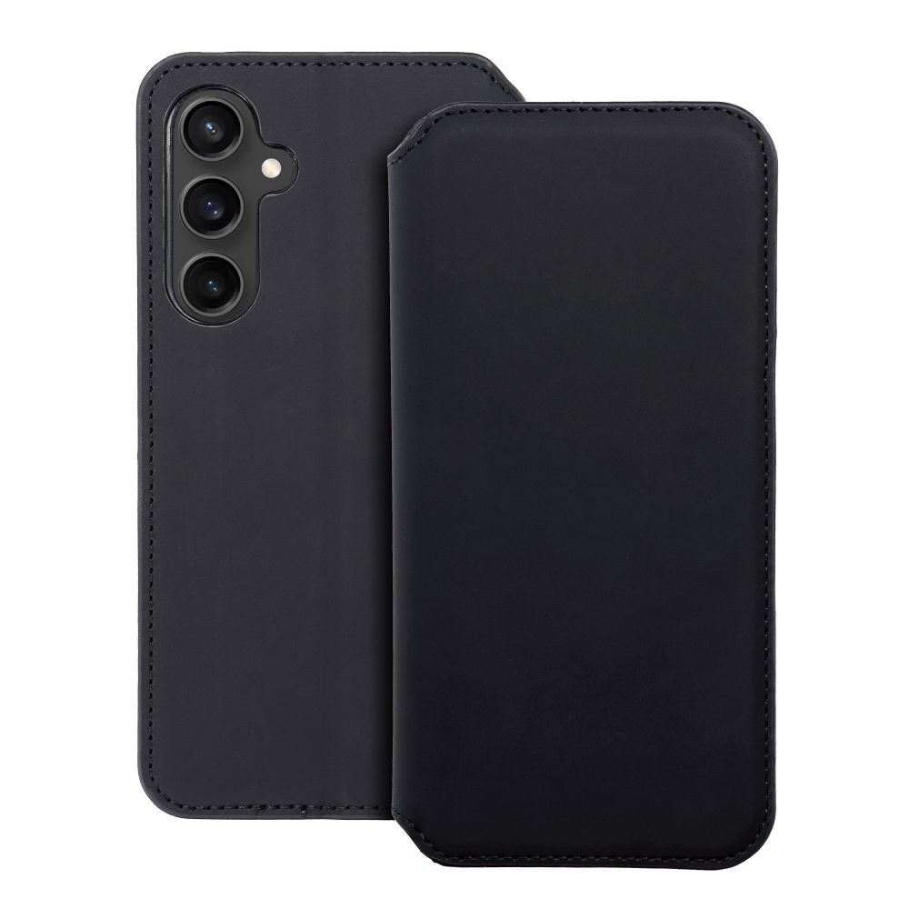 Husa Dual Pocket Flip pentru Samsung S23 FE Book Negru