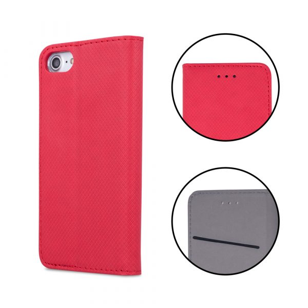 Husă pentru Motorola Moto G56 red Smart Magnet – Roșu