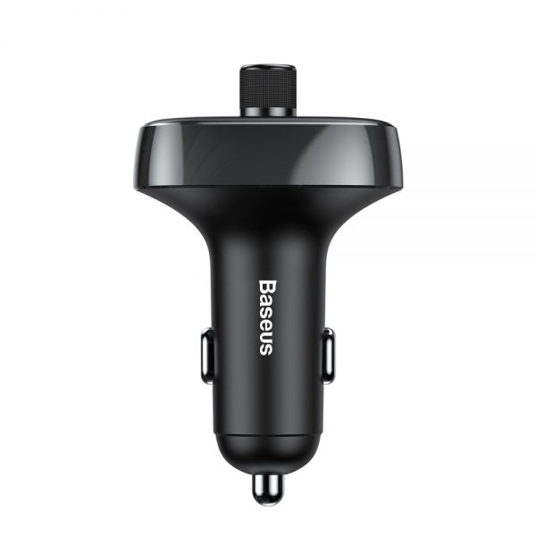 Transmițător FM Baseus T‑Shaped S‑09 Bluetooth MP3 cu încărcător auto, negru