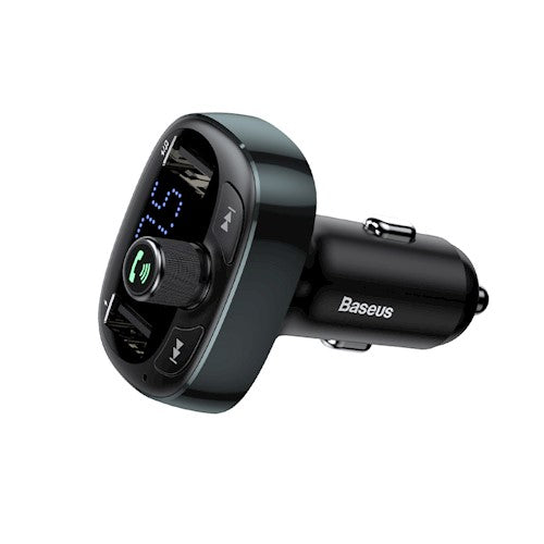 Transmițător FM Baseus T‑Shaped S‑09 Bluetooth MP3 cu încărcător auto, negru