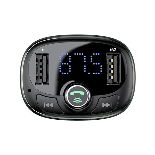 Transmițător FM Baseus T‑Shaped S‑09 Bluetooth MP3 cu încărcător auto, negru