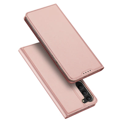 Husa Dux Ducis Skin Pro pentru Samsung Galaxy S23+ Flip Cover Card Wallet Stand Roz