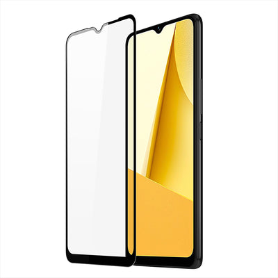 Folie Dux Ducis 9D sticla Vivo Y16 / Y02s Full Screen cu Frame Negru (Husa Friendly)