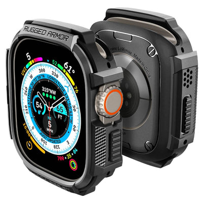Husa Spigen Rugged Armor pentru Apple Watch Ultra (49mm) - mat Negru