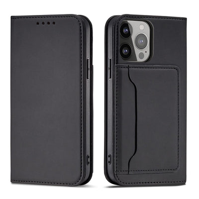Husa Magnet Card pentru Samsung Galaxy S23 Flip Cover Wallet Stand Negru